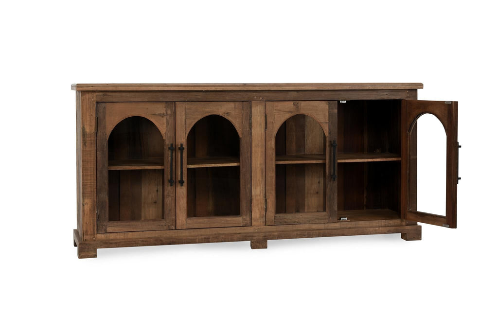Zion - Wood 4 Door Cabinet - Natural