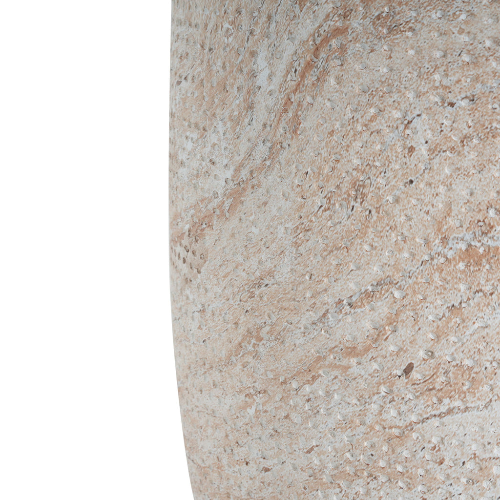 Outdoor / Indoor Lightweight, Concrete Side Table, Travertine - Beige