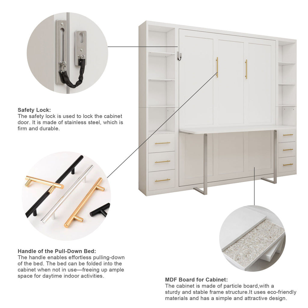 Multifunctional Vertical Murphy Wall Bed