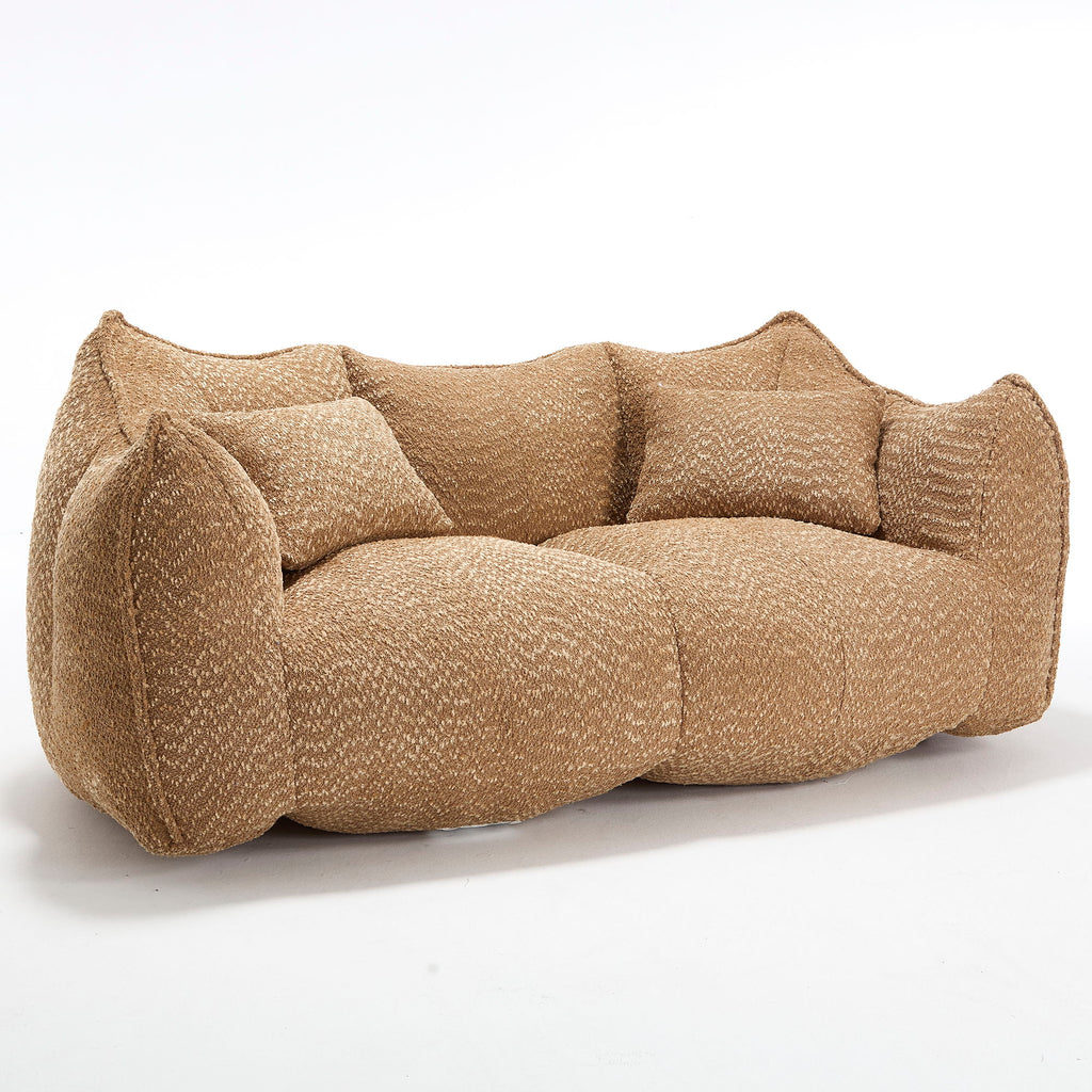 Comfortable Dual Beanbag Chair With High Resilience Foam Core For 2 People