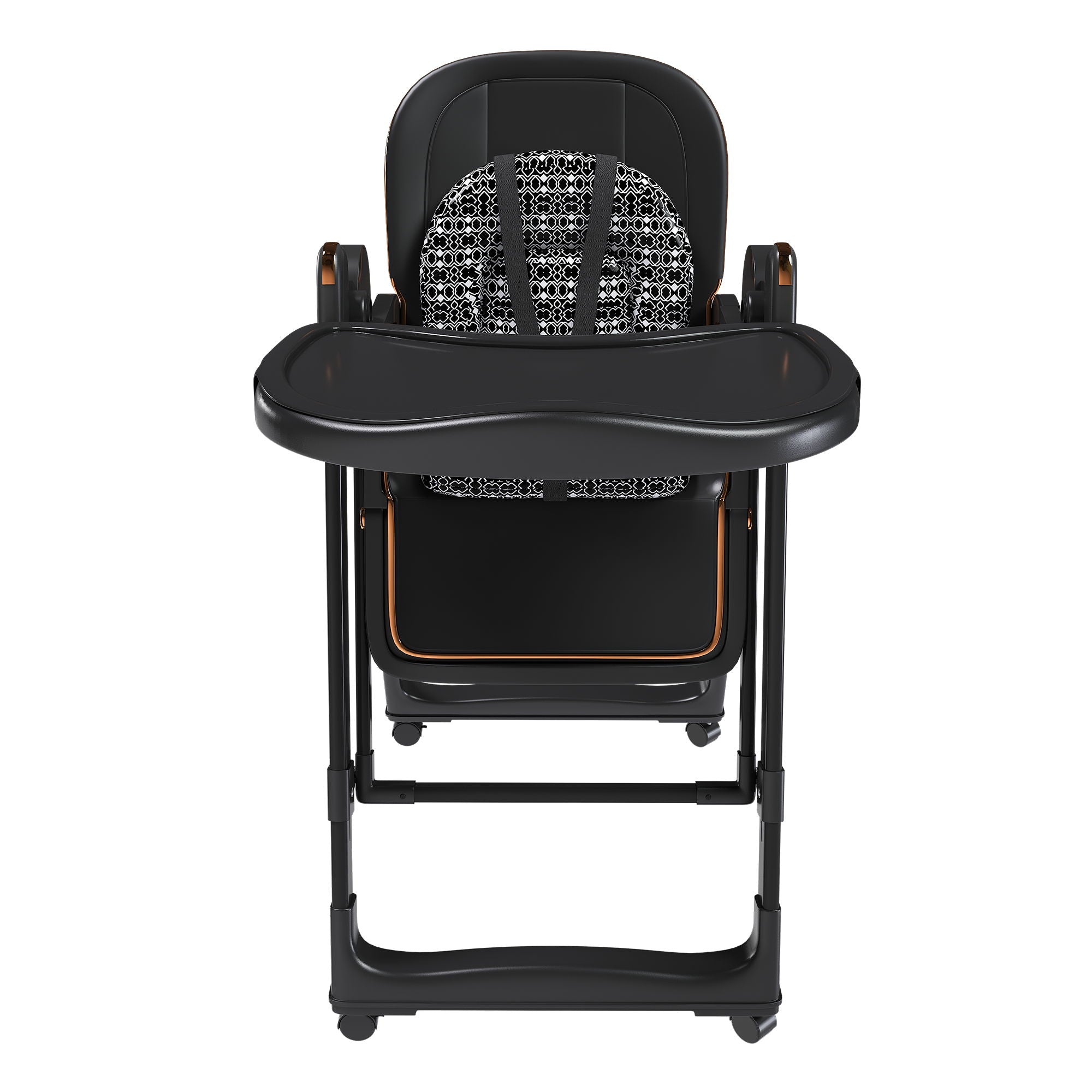 Convertible Baby High Chair To Rocker With 5 Point Harness