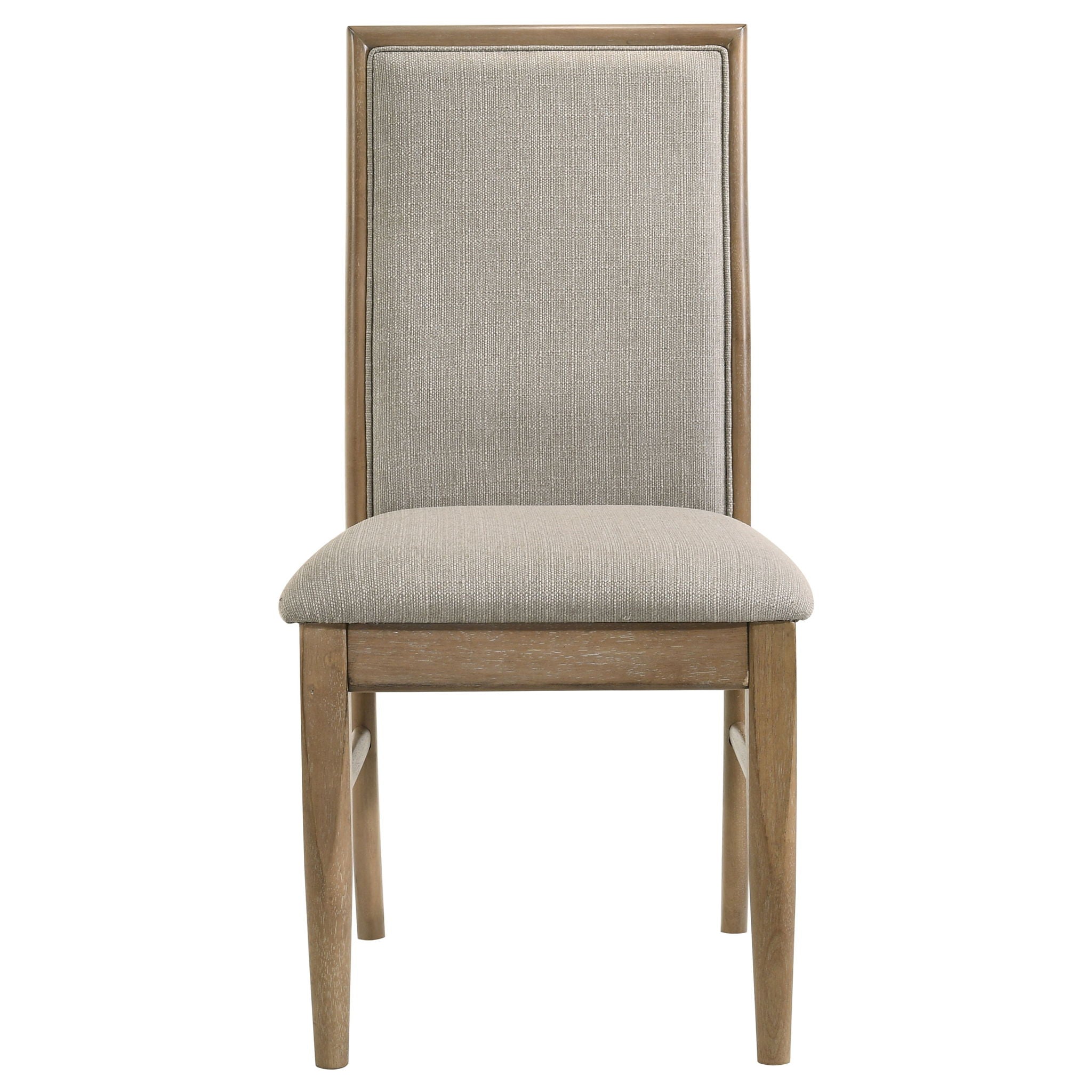 Dreydon - 7 Piece Dining Set With Upholstered Chairs - Light Brown