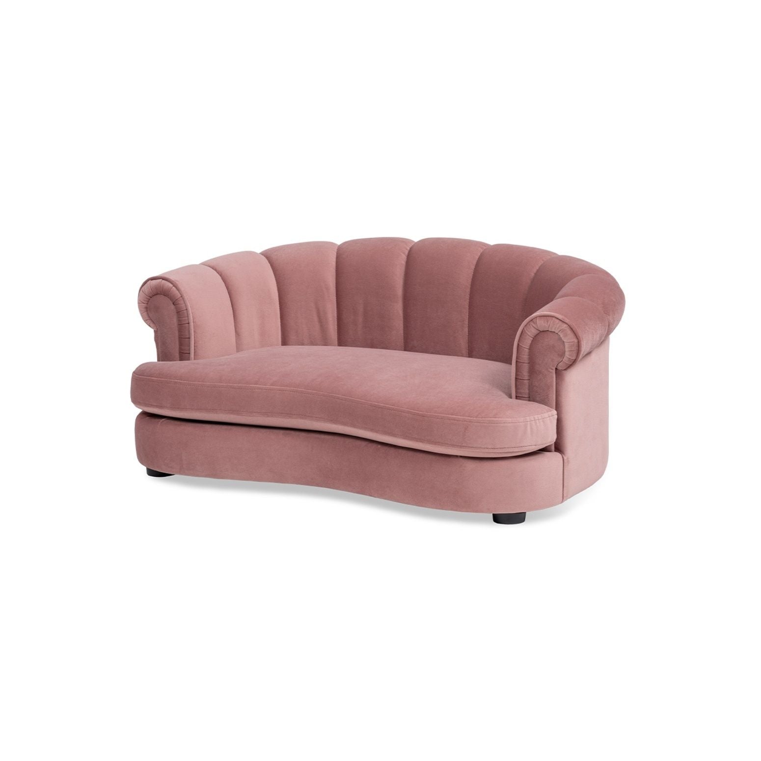 Halle - Rolled Arm Dog Bed - Pink
