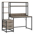 Computer Desk With Hutch, 2 Drawers & Open Shelves