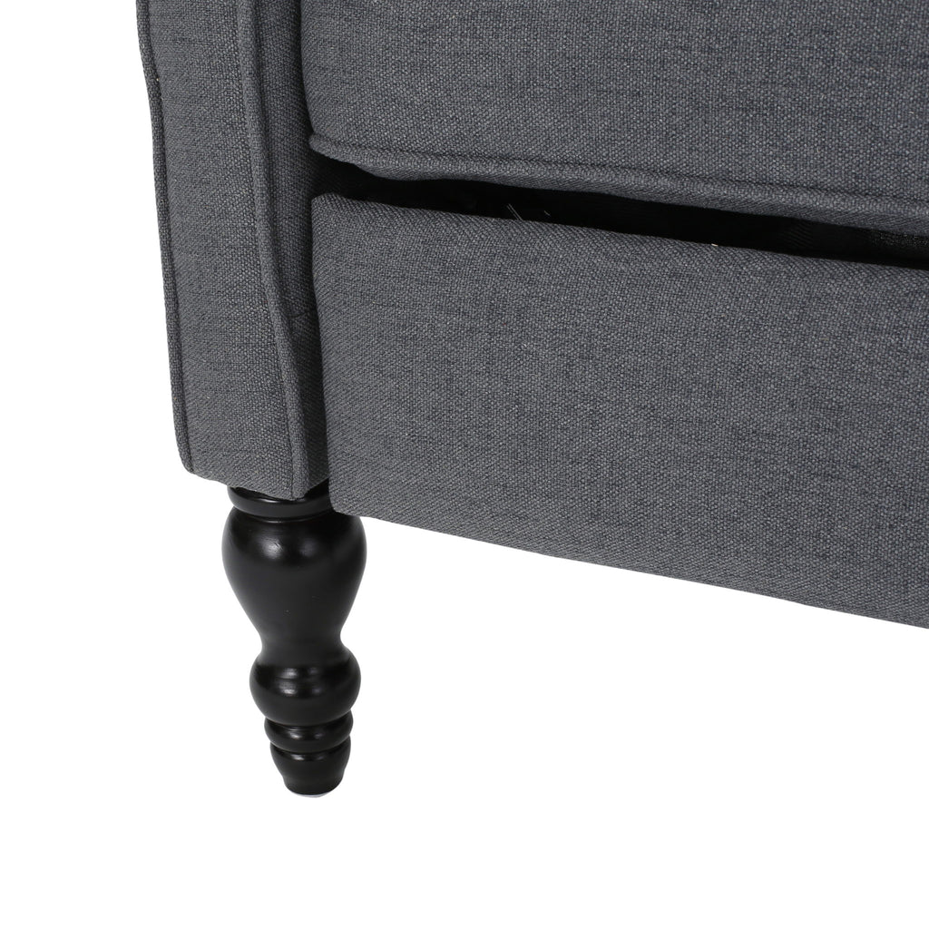 Armchair Recliner With Pushback Mechanism And Wingback Design