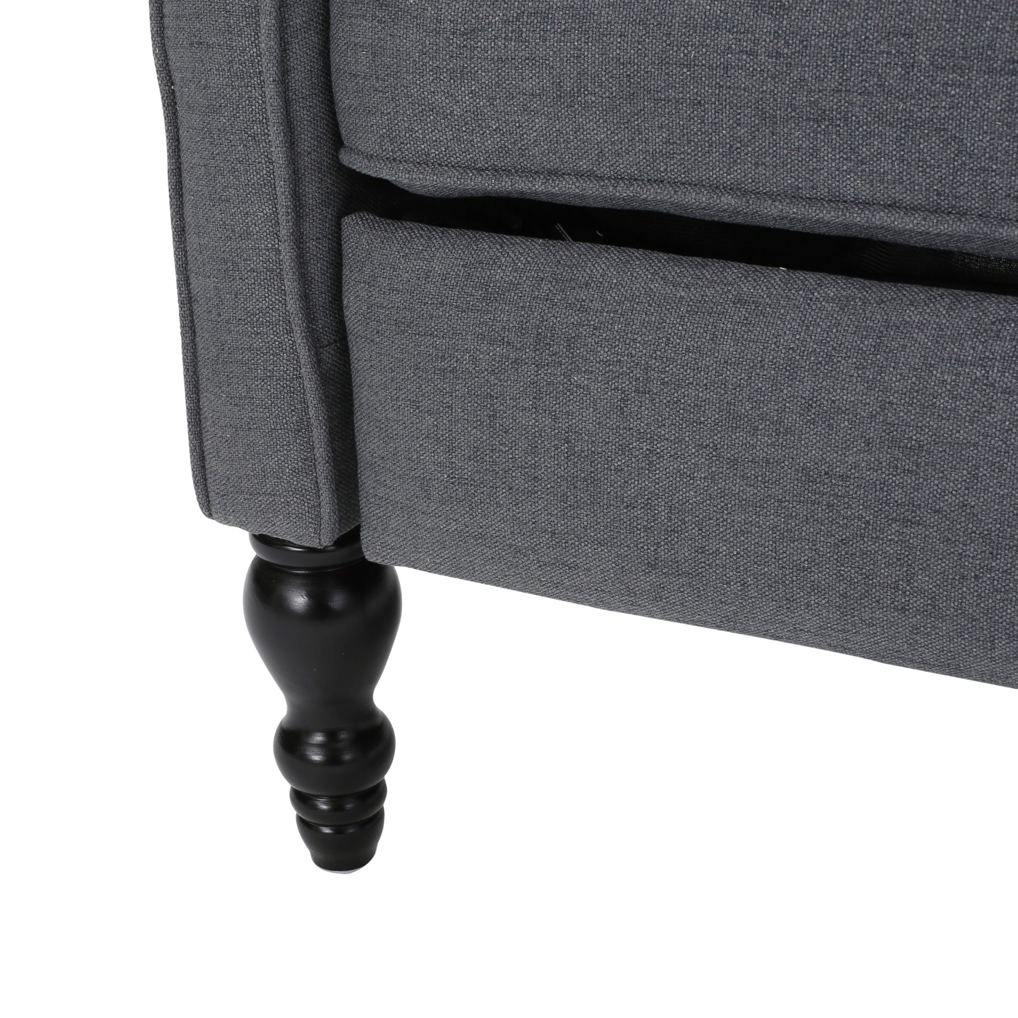 Armchair Recliner With Pushback Mechanism And Wingback Design