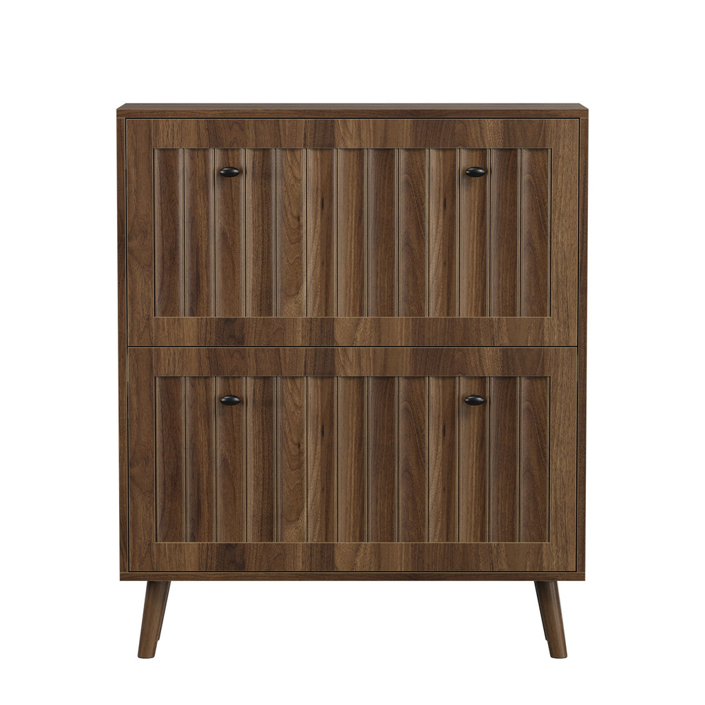 Shoe Cabinet, Storage Unit For Hallways - Walnut