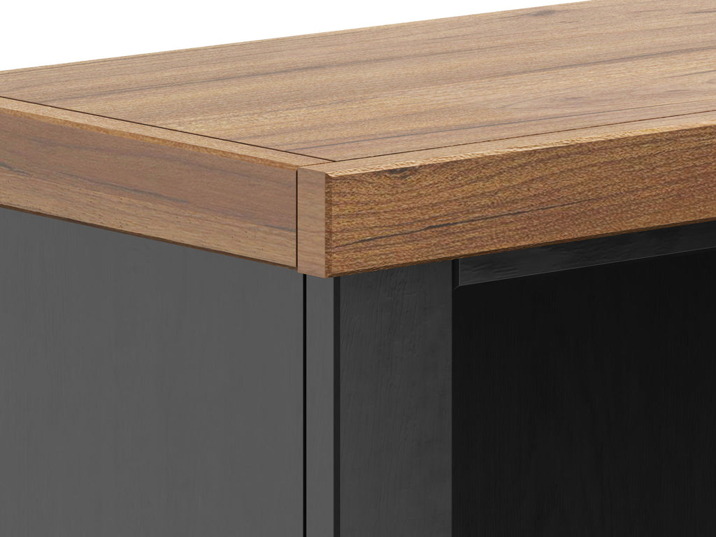 High 5 Shelf Bookcase - Black / Whiskey