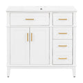 Modern Bathroom Vanity With Sink, Soft Close Doors, 4 Storage Drawers