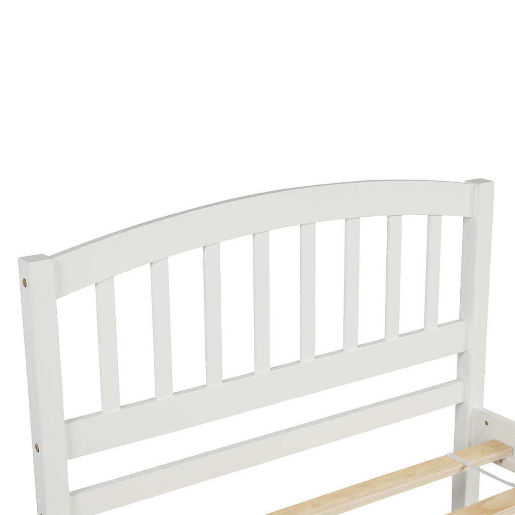 Platform Bed Wood Bed Frame With Trundle