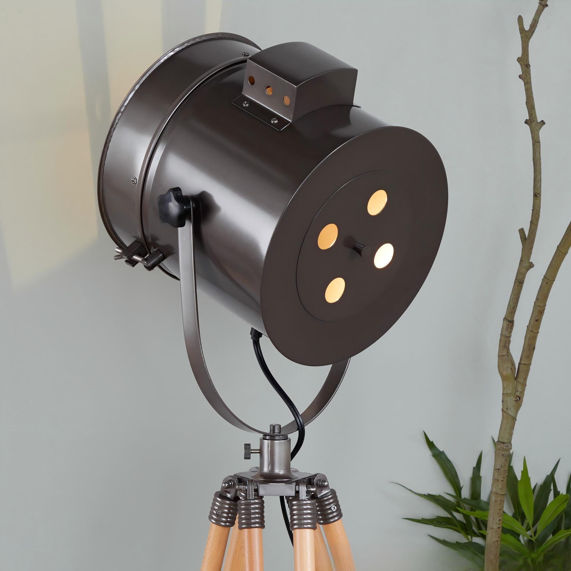 Ahoy - Industrial Floor Lamp - Natural / Antique
