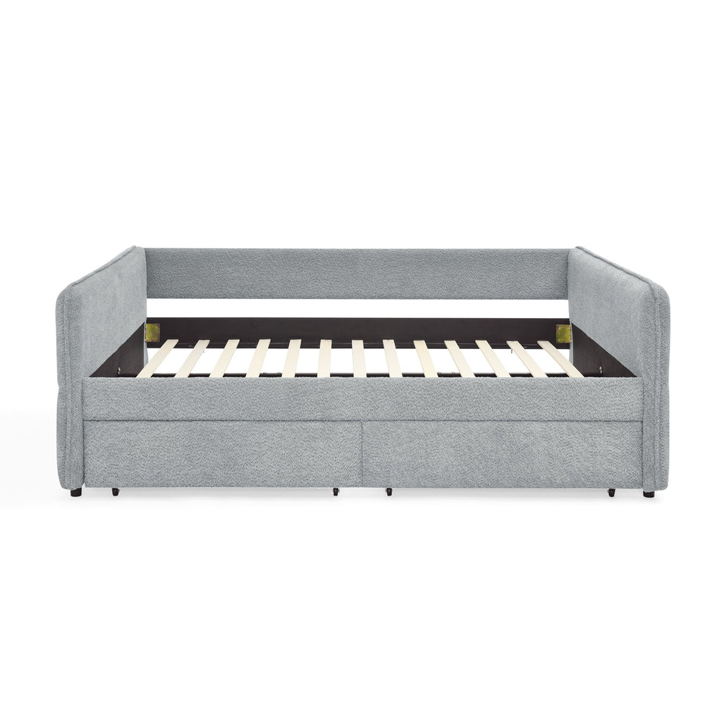 Upholstered Daybed & 2 Drawers