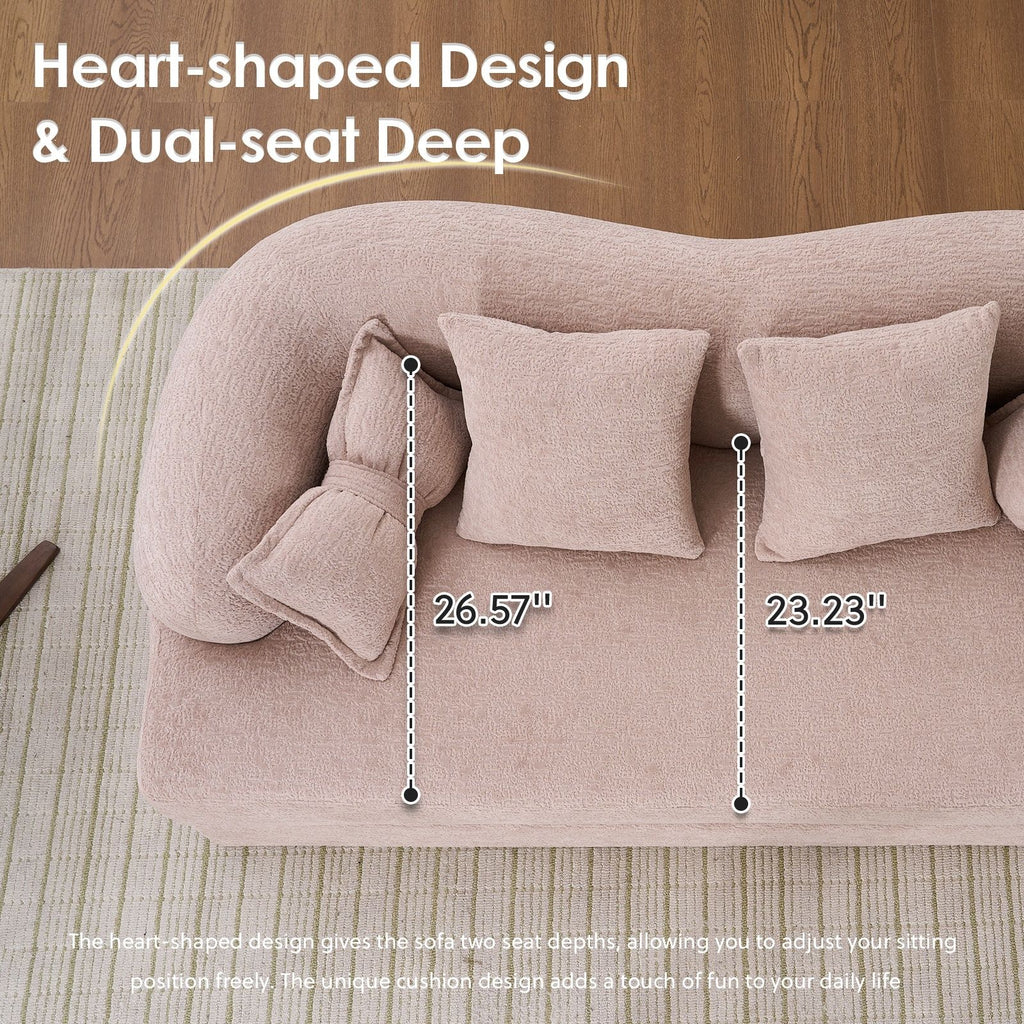 Foldable Sofa Bed, Boneless Couch Convertible Sleeper With 4 Pillows