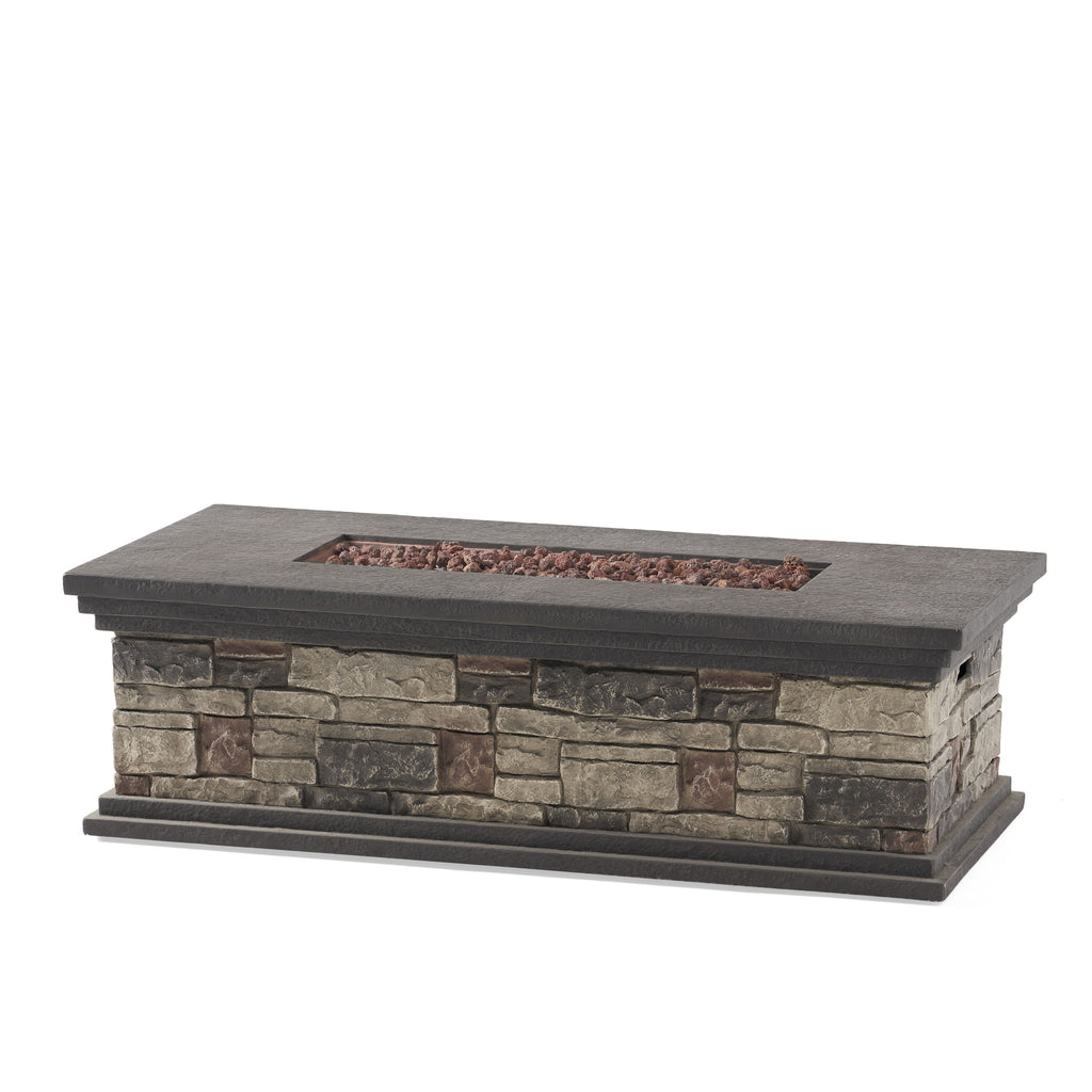 Fire Pit With Lightweight Concrete And Steel Frame