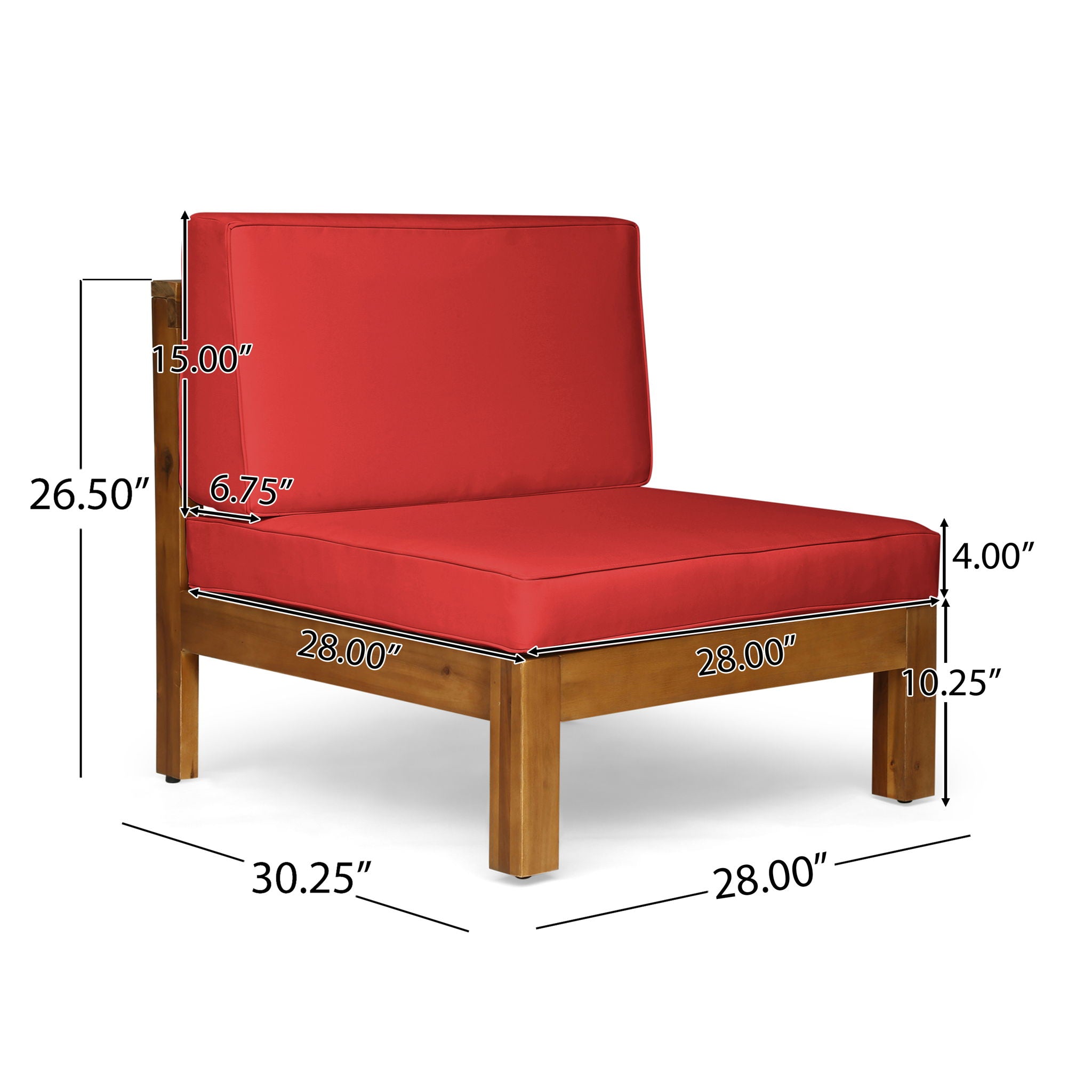 Brava - X Back Armless Chair