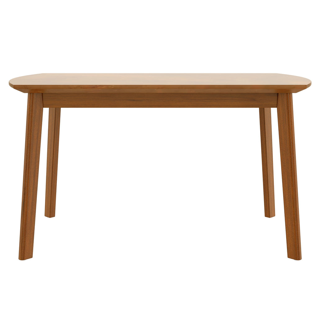 Mid Century Modern Dining Table Set For 4, Solid Wood Dining Table And Solid Wood Chairs, 5 Pieces Farmhouse Dining Table And 4 Upholstered Chairs - Brown / Gray