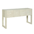 Geometric Carved Console Table With 3 Soft Close Drawers