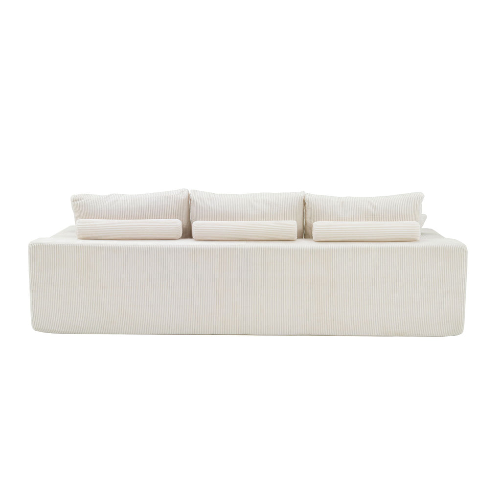 L Shaped Sectional Sofa, Full Compression 3 Seater Cloud Couch With Chaise