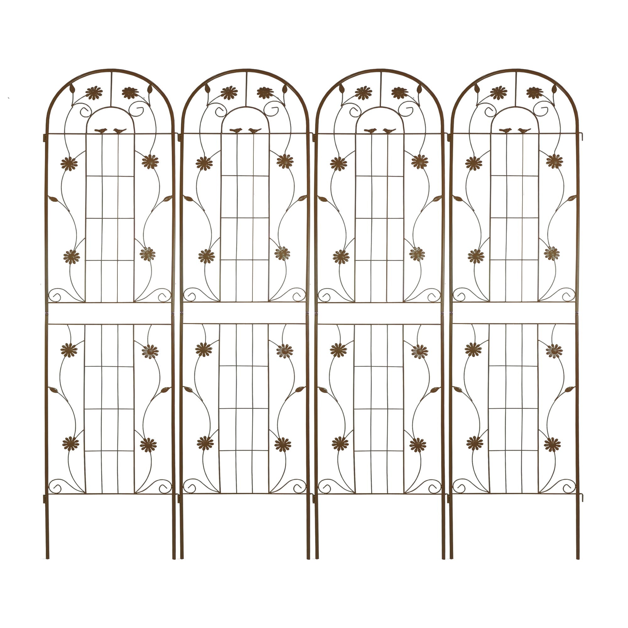 Metal Garden Trellis Rustproof Trellis For Climbing Plant Outdoor Flower Support