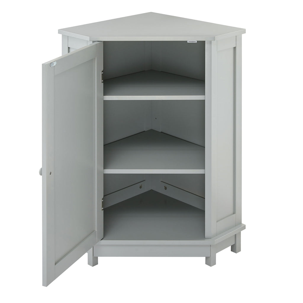 Bathroom Cabinet Triangle Corner Storage Cabinet With Adjustable Shelf Modern Style