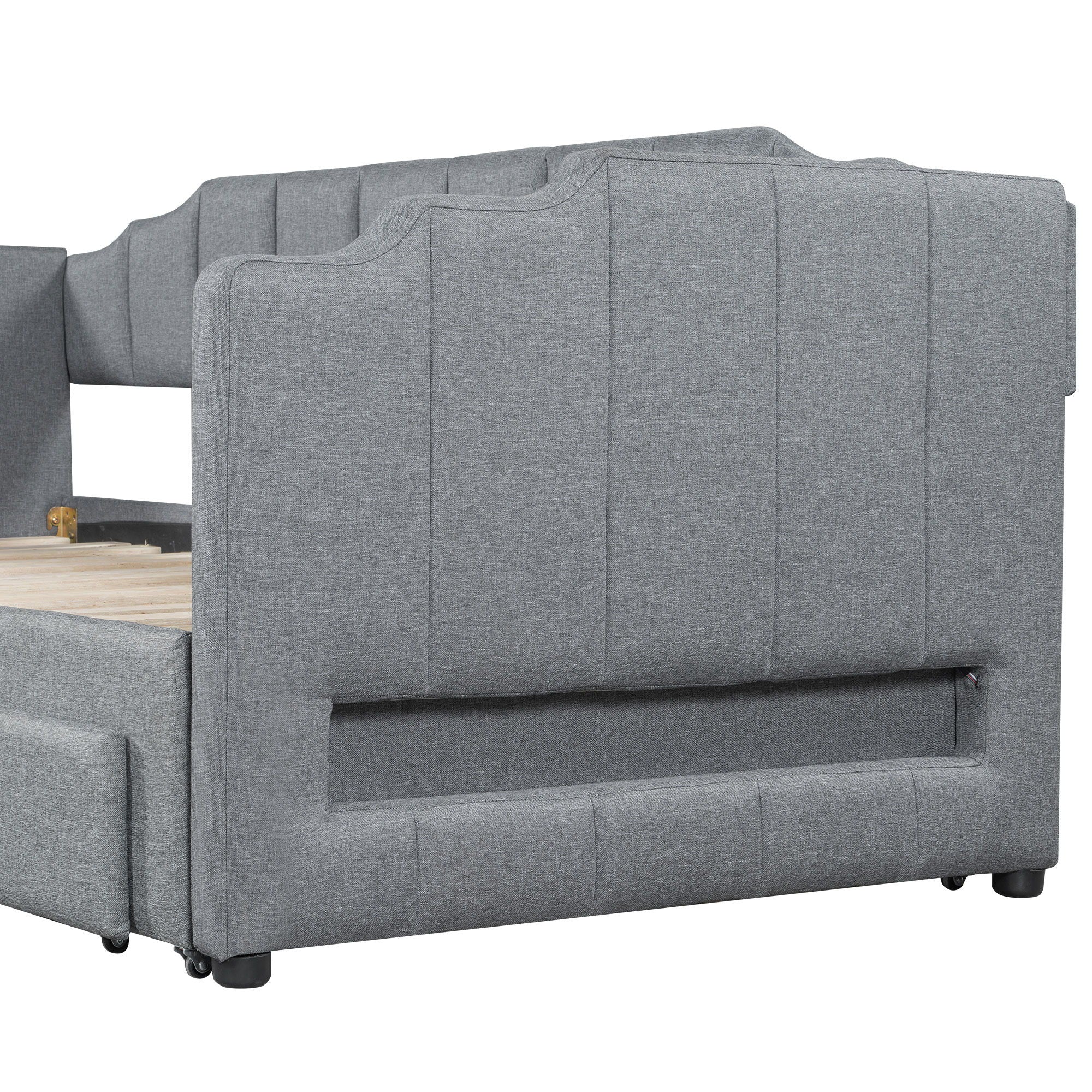 Extendable Daybed With LED Light And 2 Storage Drawers