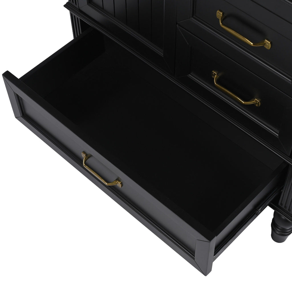 30" Bathroom Vanity With Sink, 3 Drawers, Adjustable Feet