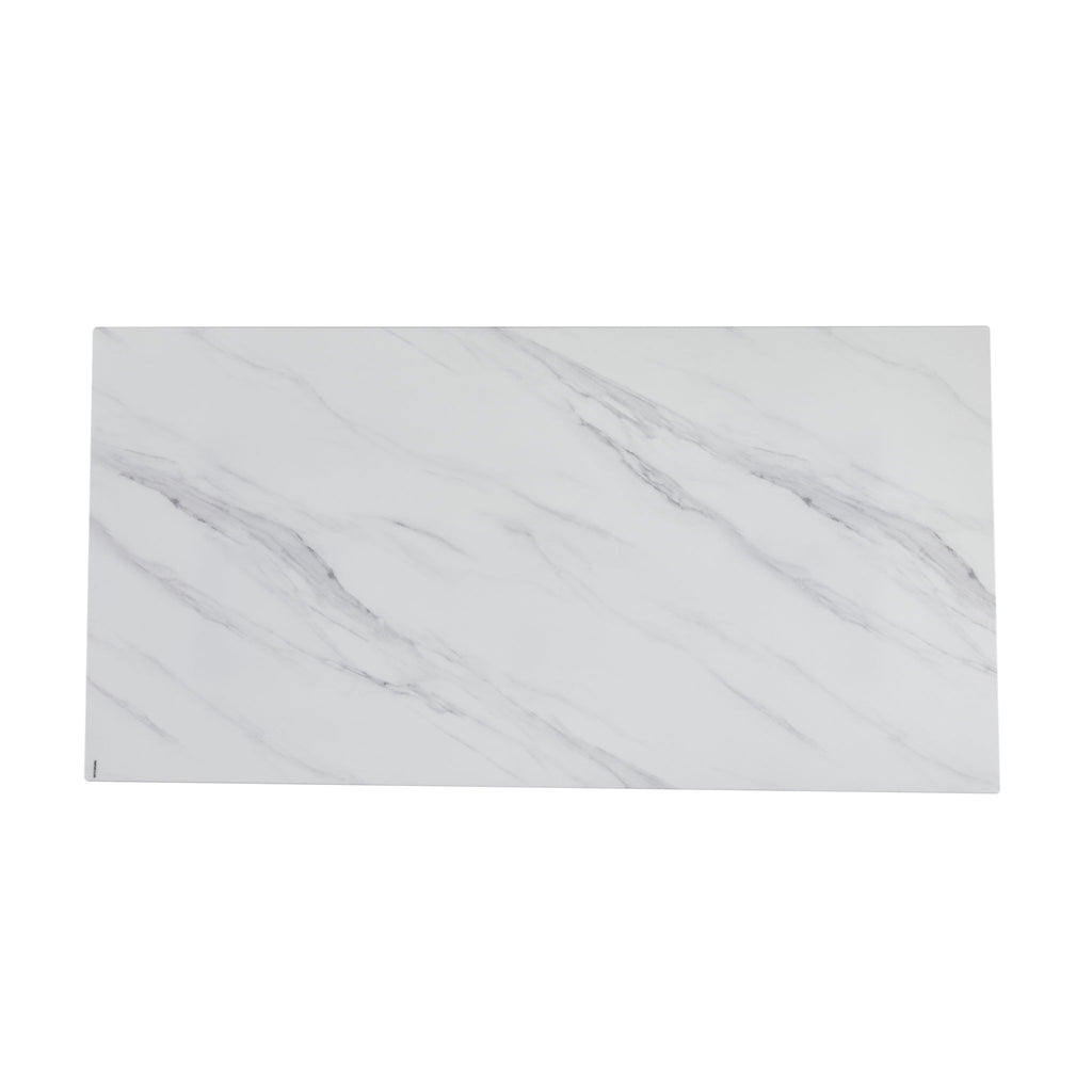 Rectangular Dining Table - Gray / White
