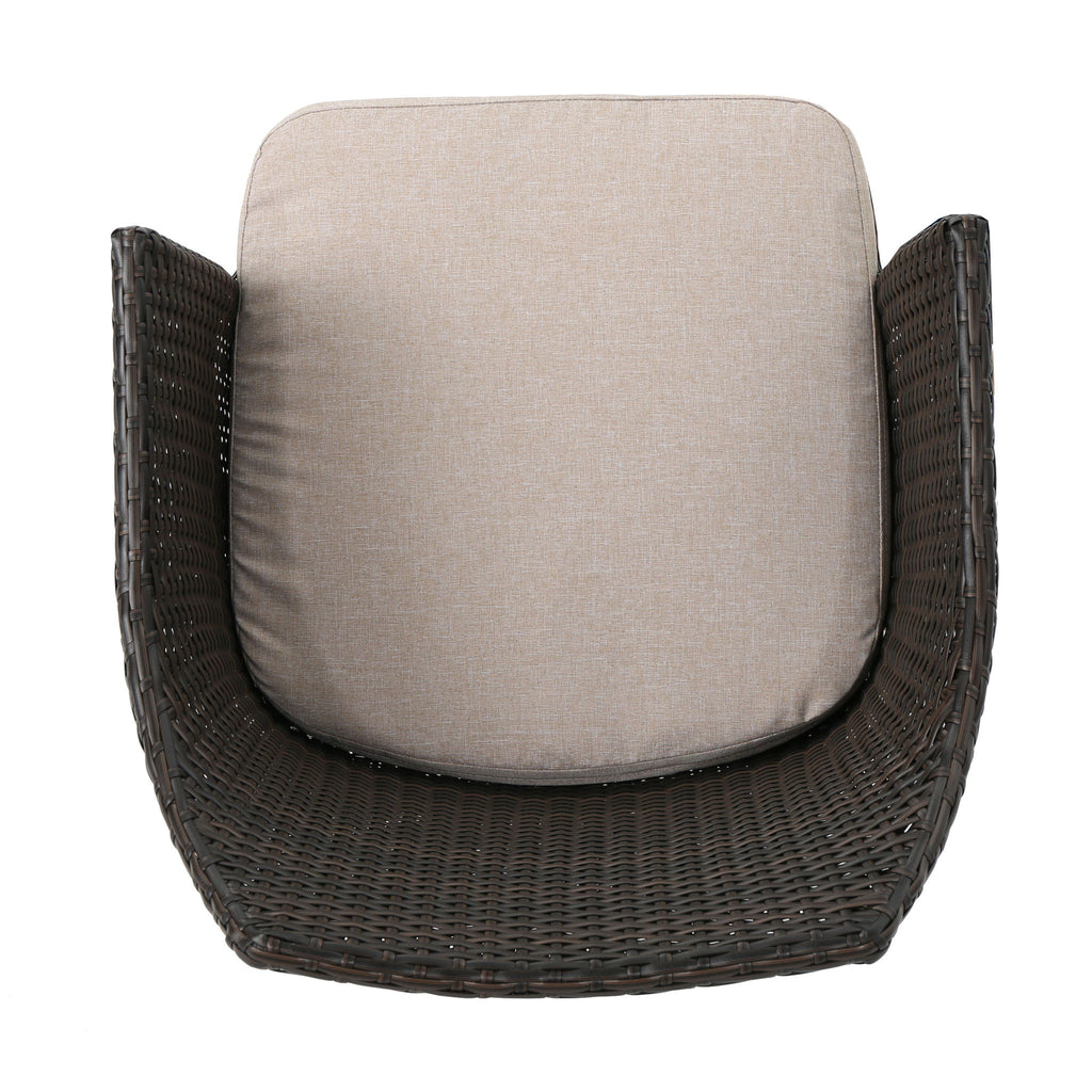 Kenneth - 3 Pieces Chat Set Outdoor Furniture - Brown Multi