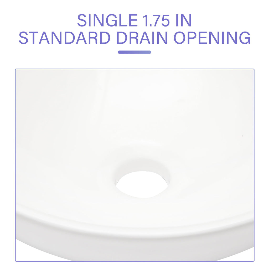 Modern Ceramic Circular Vessel Bathroom Sink