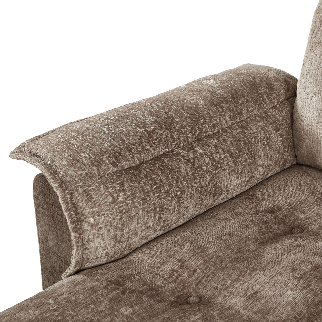 Modern U-Shaped Sleeper Sectional Sofa Bed With USB Ports, Cup Holder, And Hidden Storage