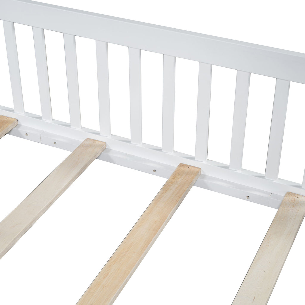 House Platform Bed With Guardrail