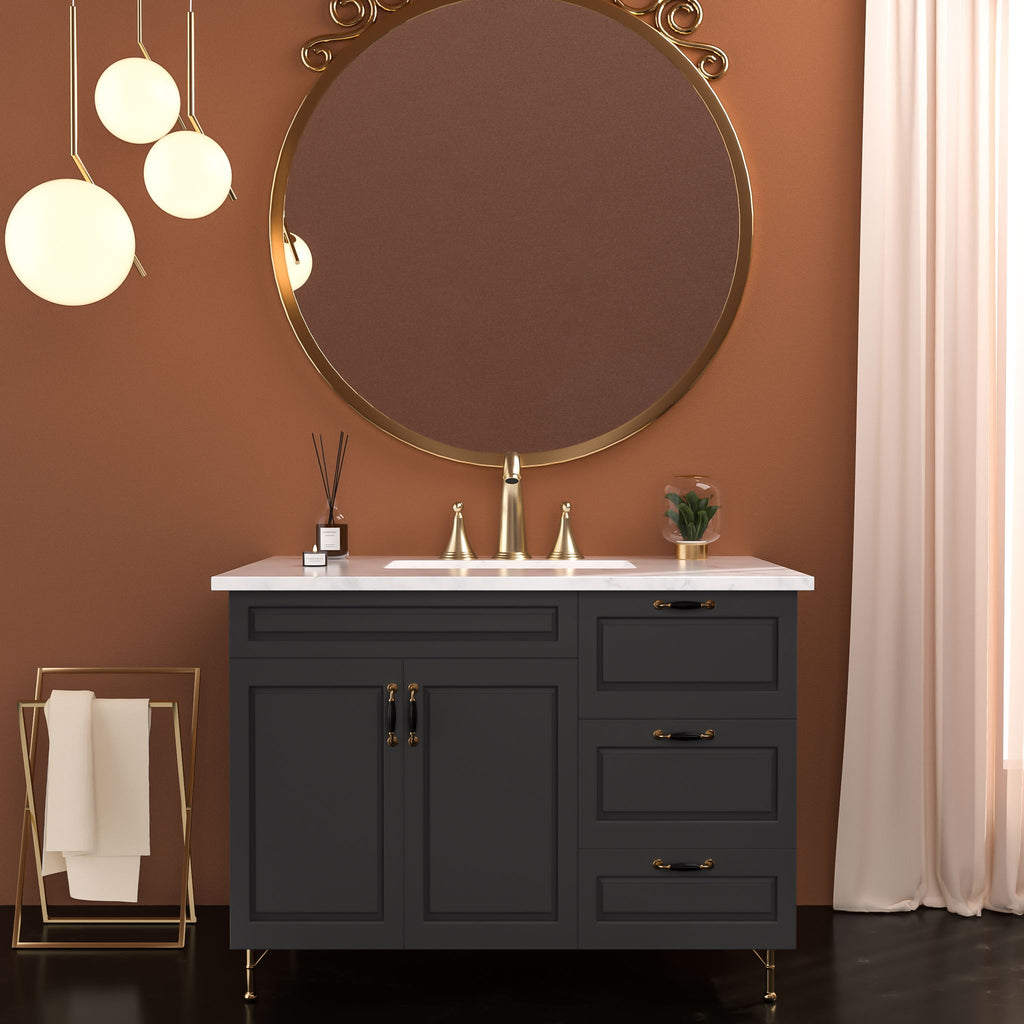 Elegant 2 Handle Widespread Bathroom Faucet With Pop Up Drain And Water Supply Lines
