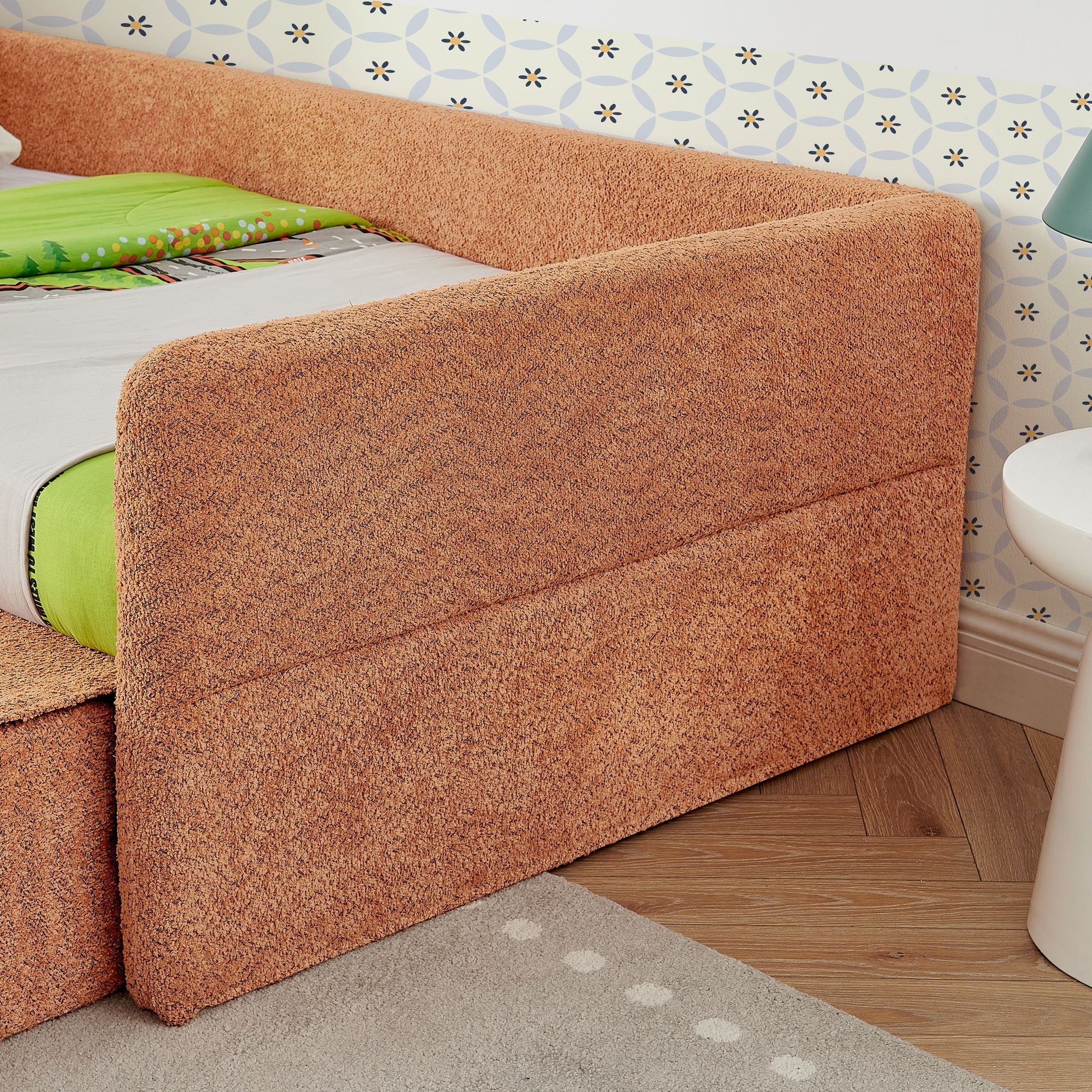 Safe Kids Bed With Guardrails And Storage