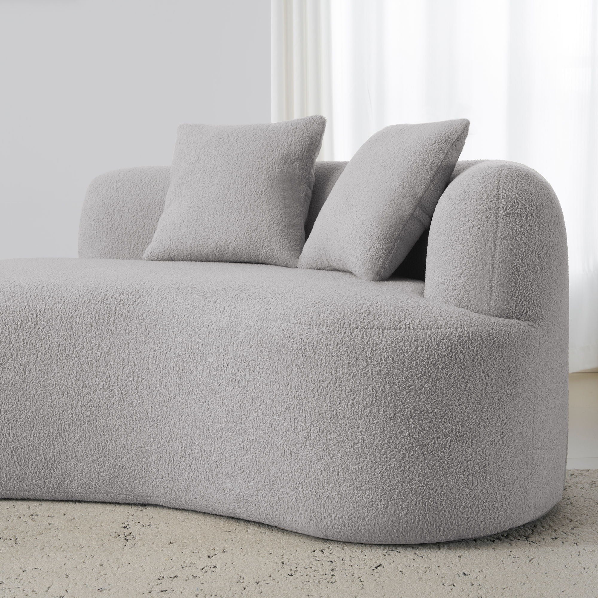 Curved 4 Seater Full Compression Sponge Sofa