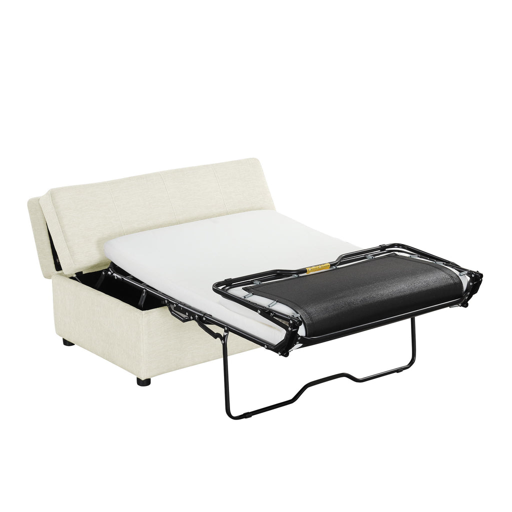 Twin Size Folding Ottoman Sleeper Bed With Mattress Convertible Guest Bed