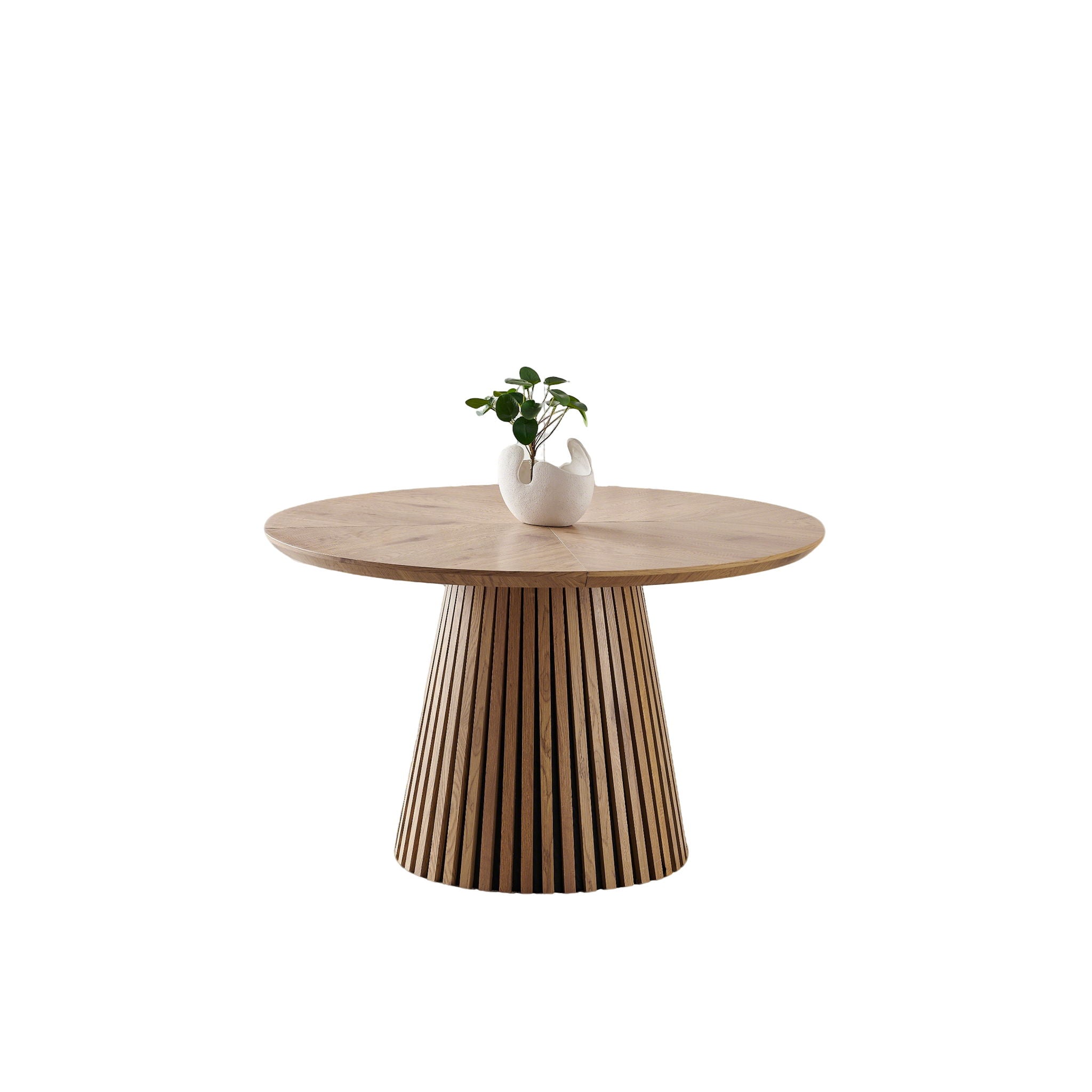 Round Dining Table For Dining Room - Natural Wood