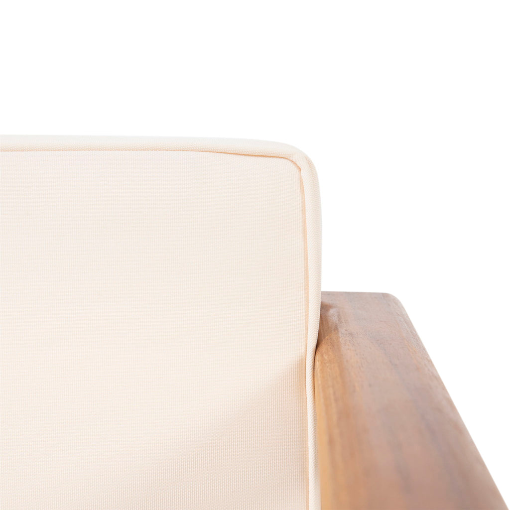 Outdoor Club Chair With Recessed Arms And Cushions