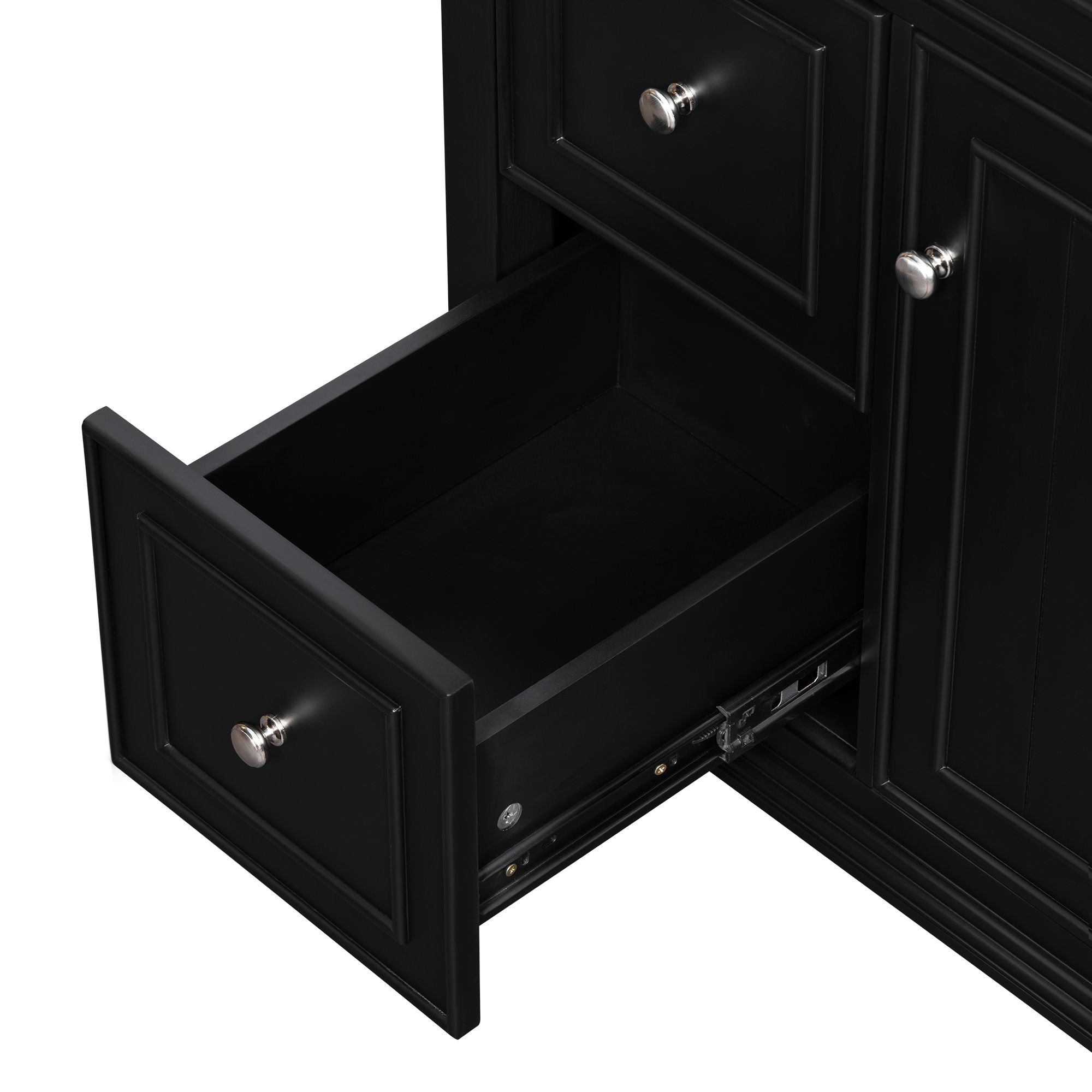 Modern Bathroom Vanity With Sink, Adjustable Shelf, Flip Drawer & 2 Drawers