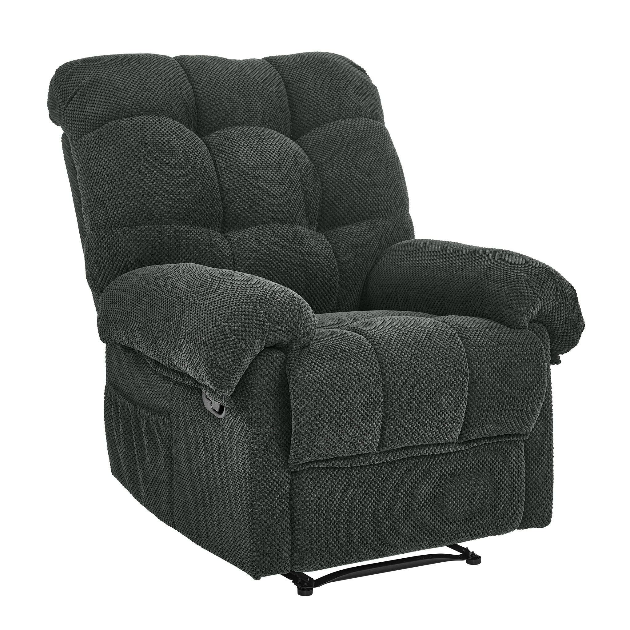 Manual Recliner, Padded Footrest