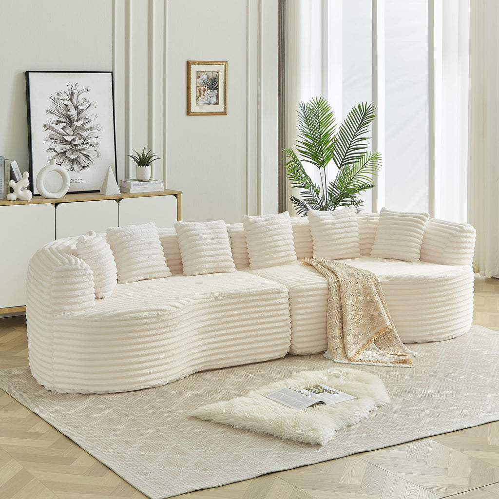 Sectional Sofa, Oversized 4 Seater With Deep Seat Design
