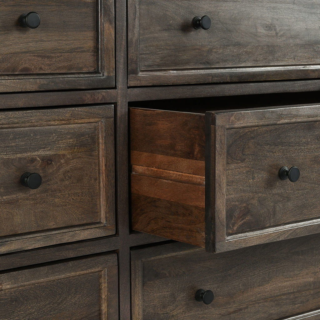 Adelaide - Wood 9 Drawer Dresser - Cocoa Brown