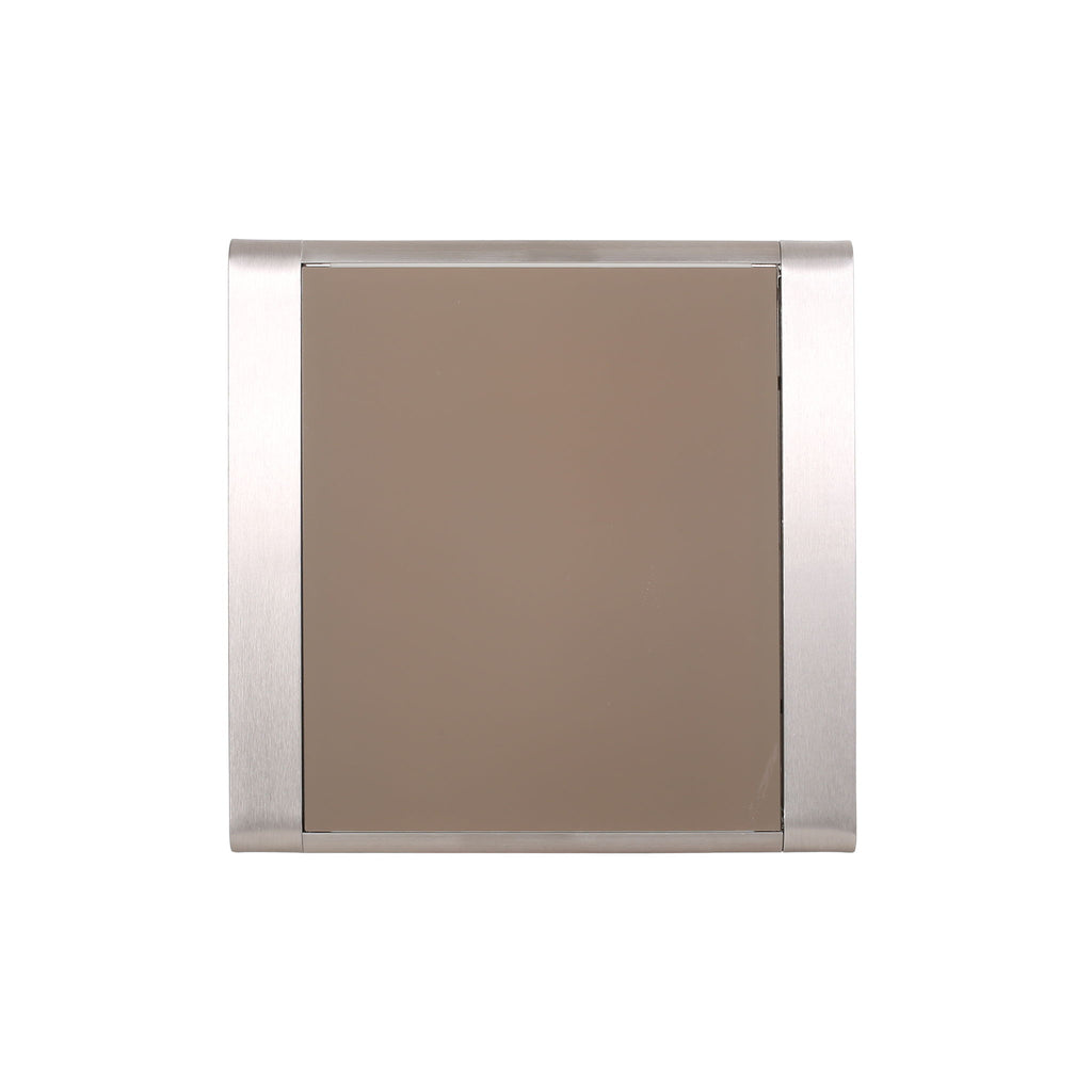 Cape Coral - Contemporary Side Table With Frosted Glass Top