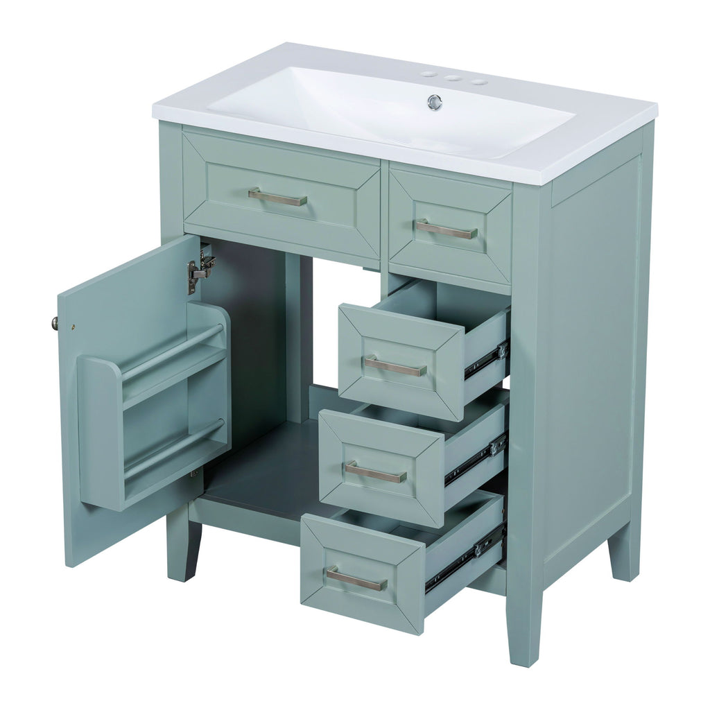 Modern Bathroom Vanity With Sink Combo, 3 Drawers