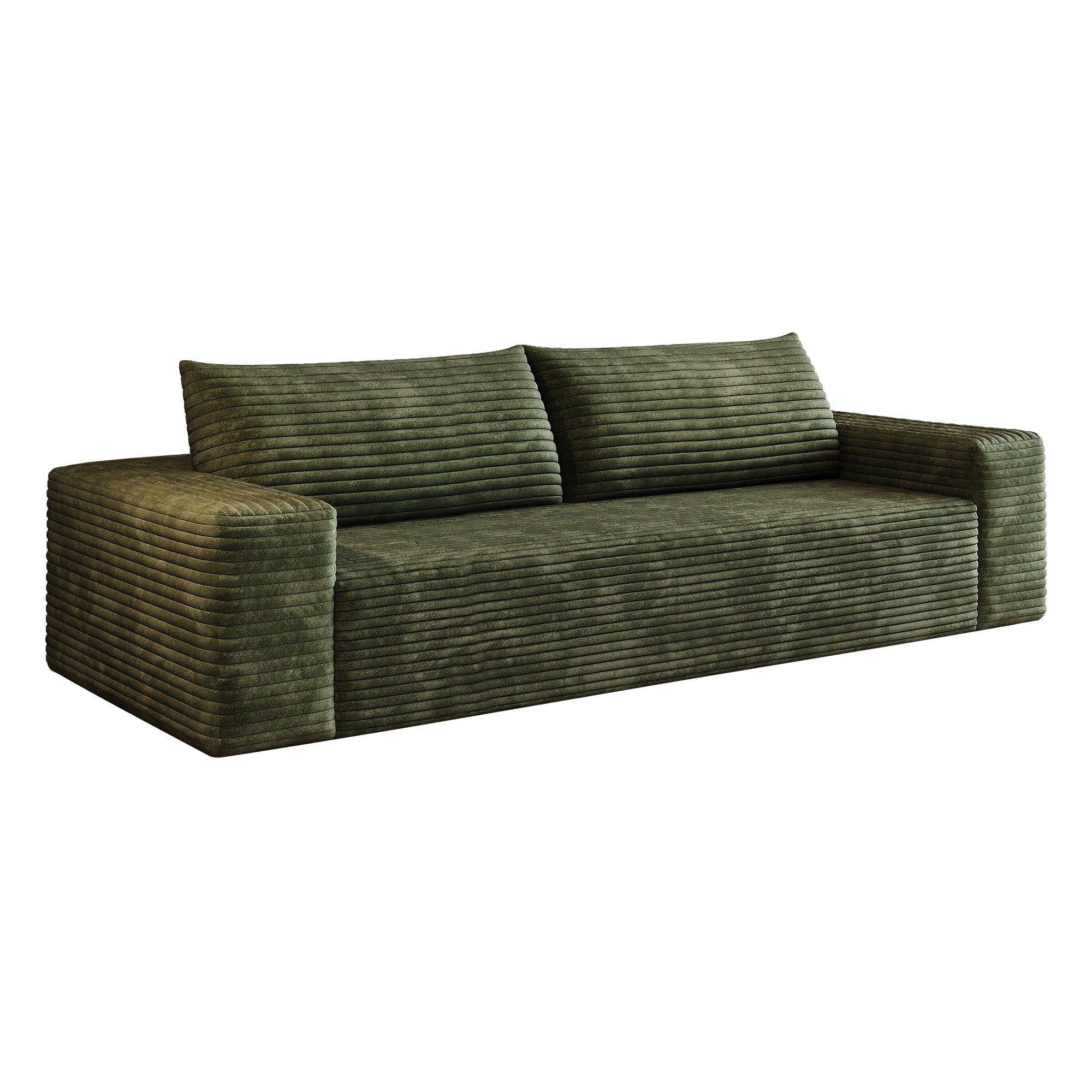 3 Setaser Sofa, Deep Seat Couches For Living Room - Green