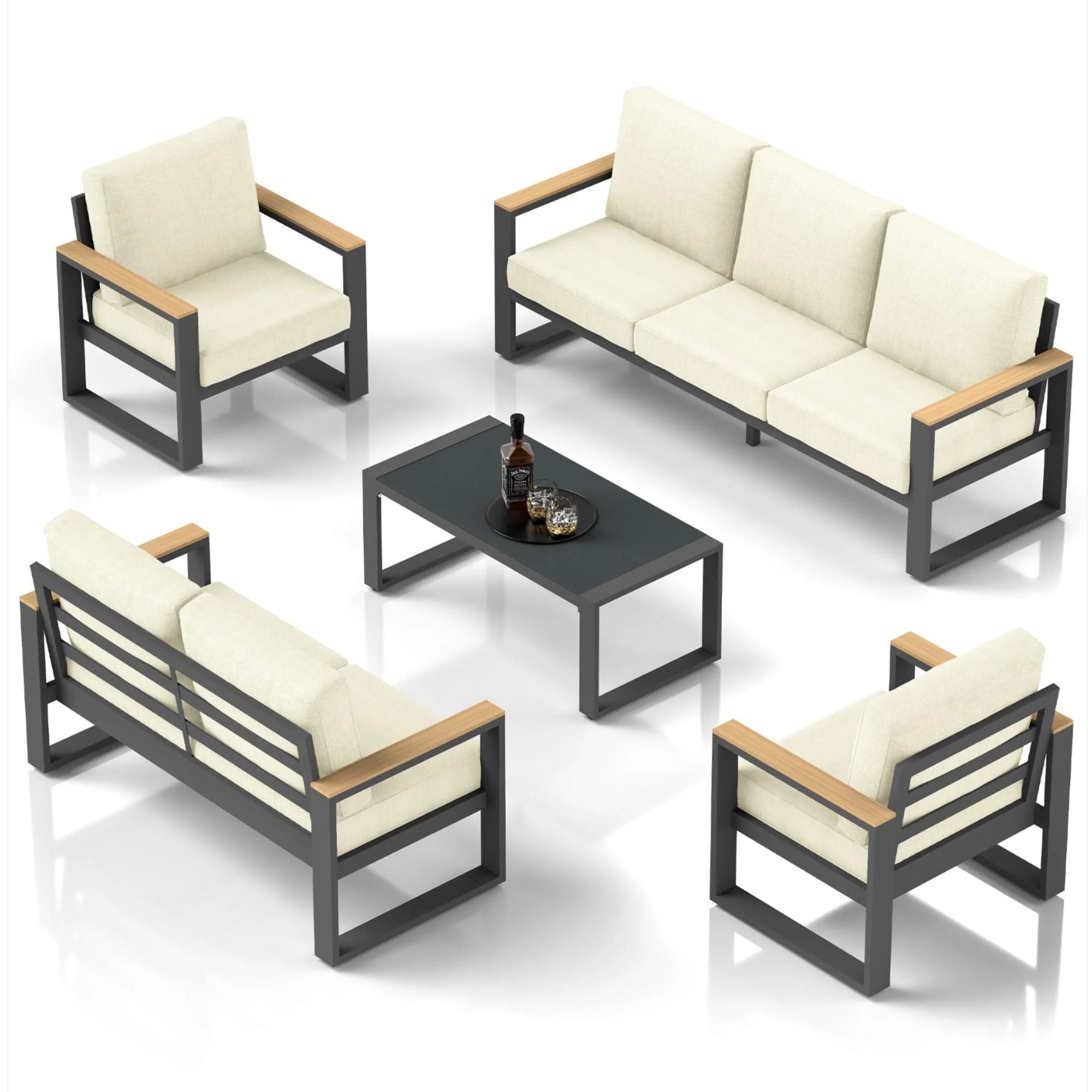 Modern Outdoor Sofa Set With Coffee Table