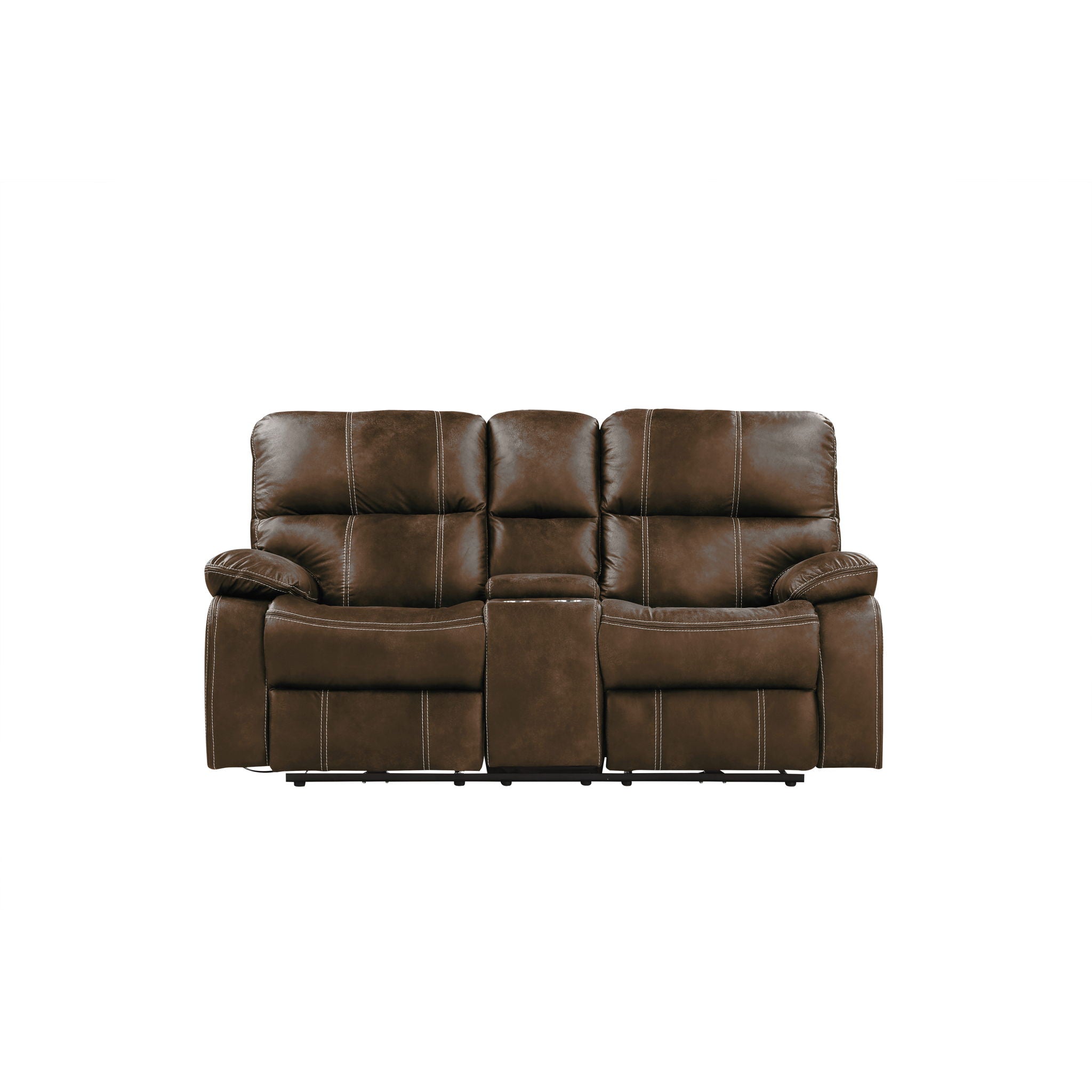 Power Reclining Loveseat - Brown - Fabric