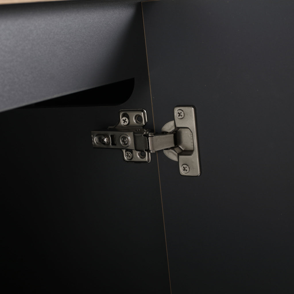 Modern Freestanding Bathroom Vanity With Resin Sink & Soft Close Cabinet Doors