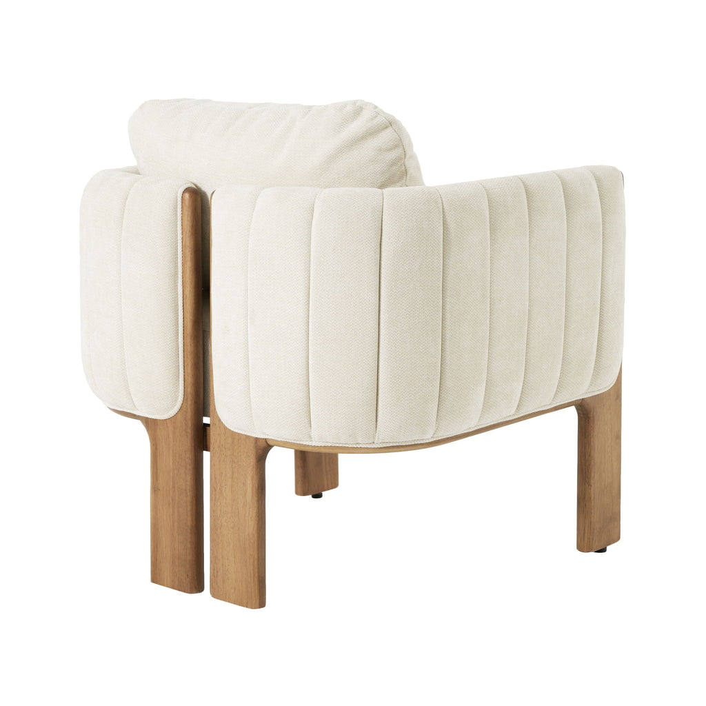Upholstered Dining Chair With Vertical Channel Tufting