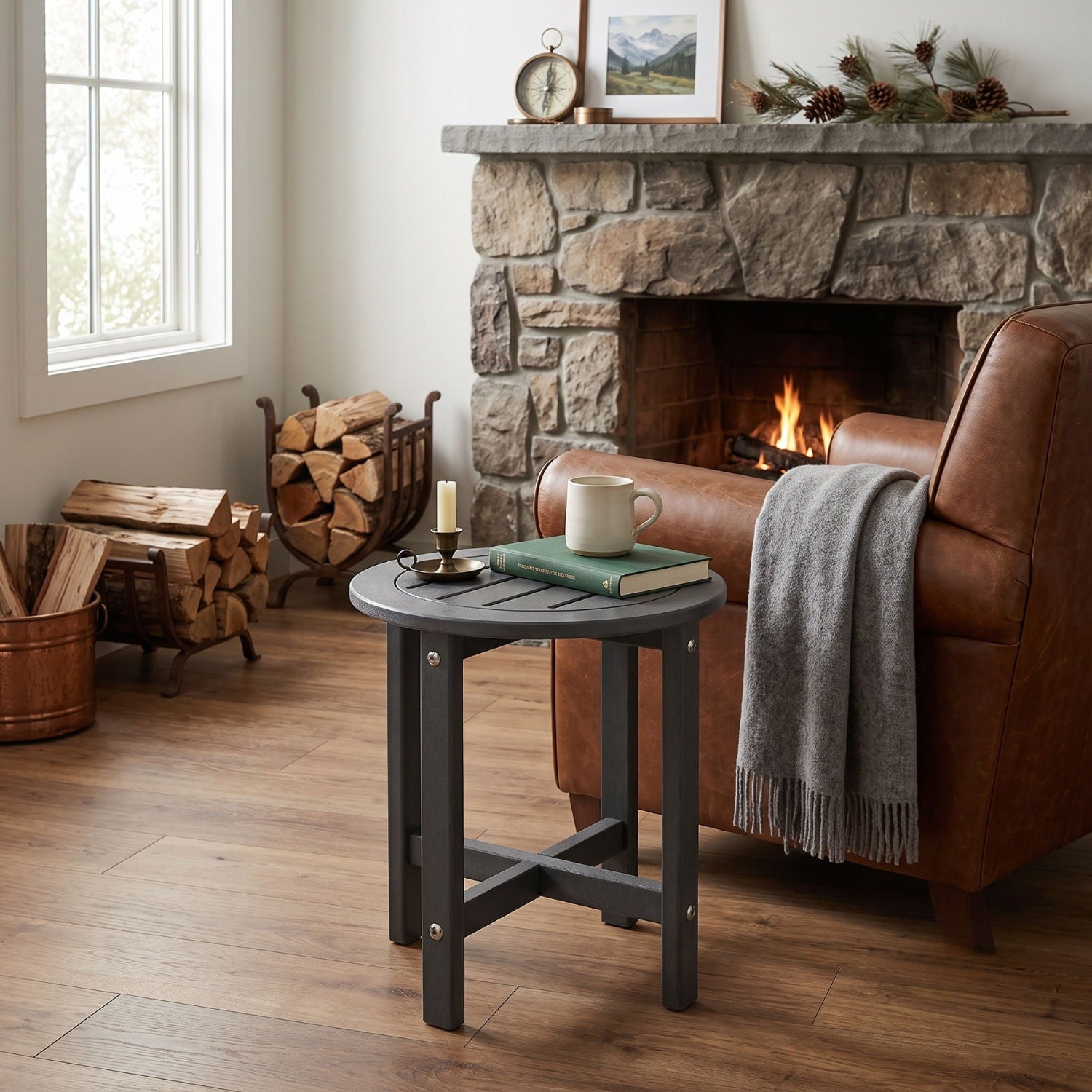 Round Outdoor Side Table