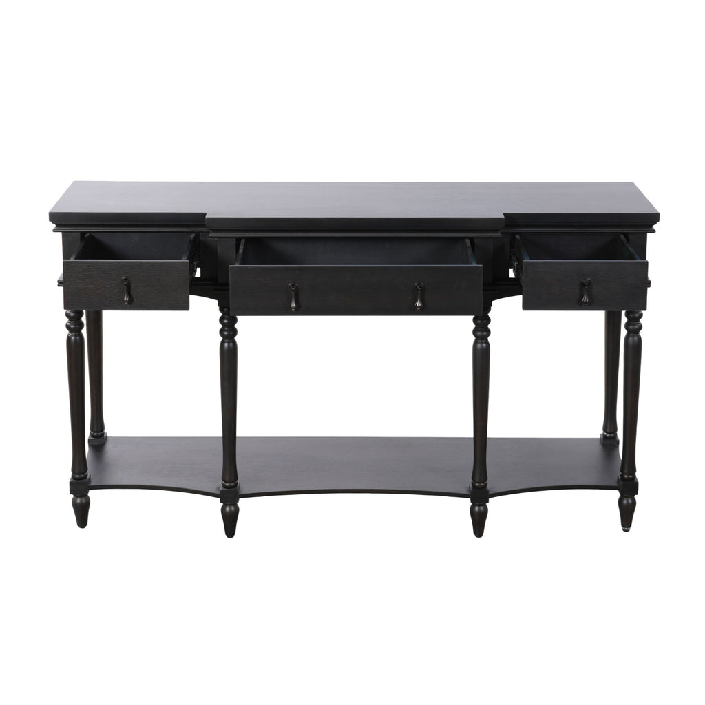 Retro Console Table With 3 Soft Close Drawers